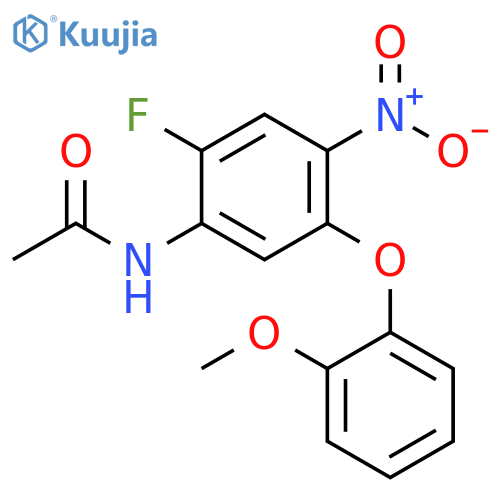 Acetamide, N-[2-fluoro-5-(2-methoxyphenoxy)-4-nitrophenyl]- structure