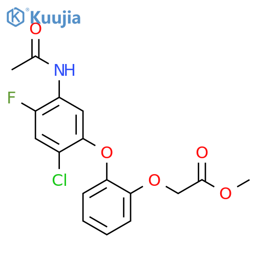 Acetic acid, [2-[5-(acetylamino)-2-chloro-4-fluorophenoxy]phenoxy]-,methyl ester structure