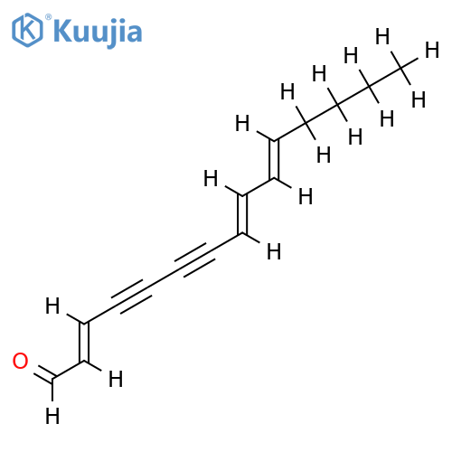 pentadeca-2t,8t,10t-triene-4,6-diynal structure