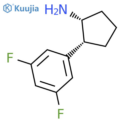 Cyclopentanamine, 2-(3,5-difluorophenyl)-, (1R,2R)-rel- (9CI) structure