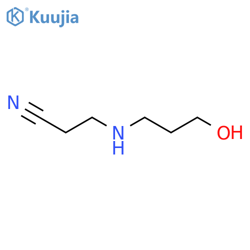 3-(3-hydroxypropyl)aminopropanenitrile structure