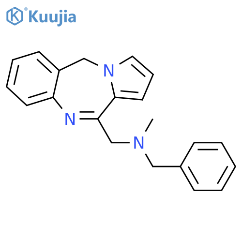 N-((5H-benzo[e]pyrrolo[1,2-a][1,4]diazepin-11-yl)methyl)-N-methyl-1-phenylmethanamine structure