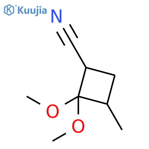 Cyclobutanecarbonitrile, 2,2-dimethoxy-3-methyl- structure