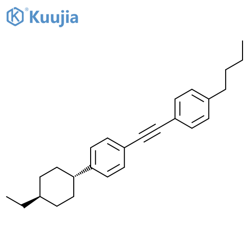 Benzene, 1-butyl-4-[[4-(trans-4-ethylcyclohexyl)phenyl]ethynyl]- structure