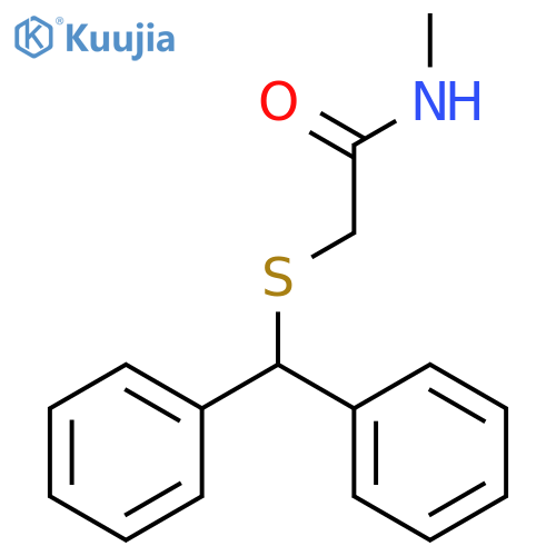2-(diphenylmethyl)sulfanyl-N-methylacetamide structure