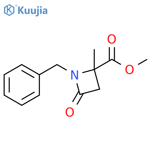 2-Azetidinecarboxylic acid, 2-methyl-4-oxo-1-(phenylmethyl)-, methylester structure
