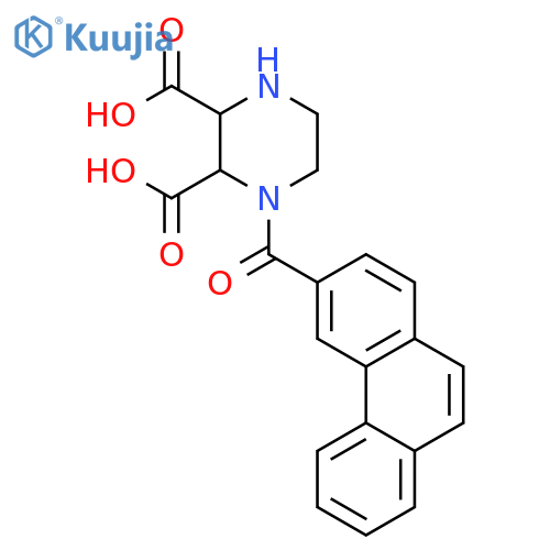 cis-1-(Phenanthrene-3-carbonyl)-piperazine-2,3-dicarboxylic Acid structure