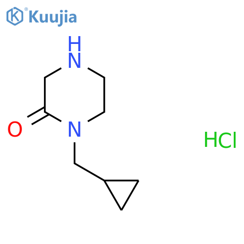 1-(Cyclopropylmethyl)piperazin-2-one;hydrochloride structure