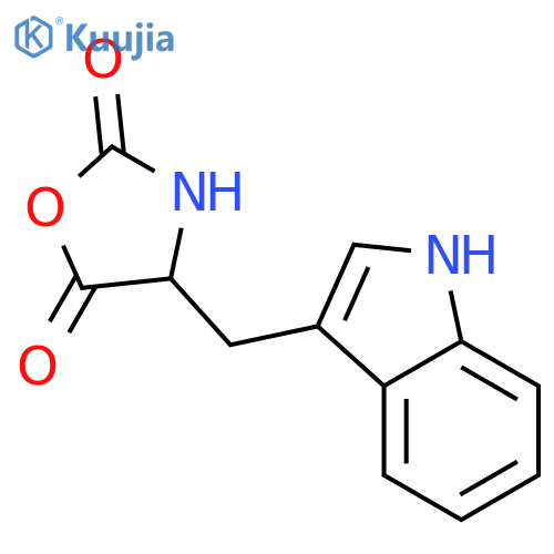 2,5-Oxazolidinedione,4-(1H-indol-3-ylmethyl)- structure