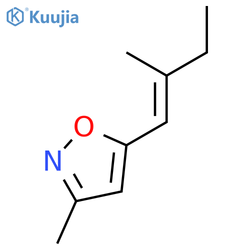 Isoxazole,3-methyl-5-[(1E)-2-methyl-1-buten-1-yl]- structure