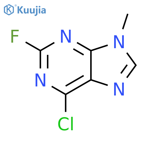 6-chloro-2-fluoro-9-methyl-9H-purine structure