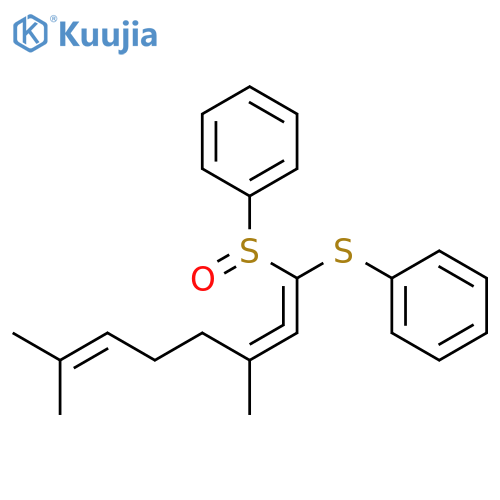 Benzene, [[3,7-dimethyl-1-(phenylsulfinyl)-1,2,6-octatrien-1-yl]thio]- structure
