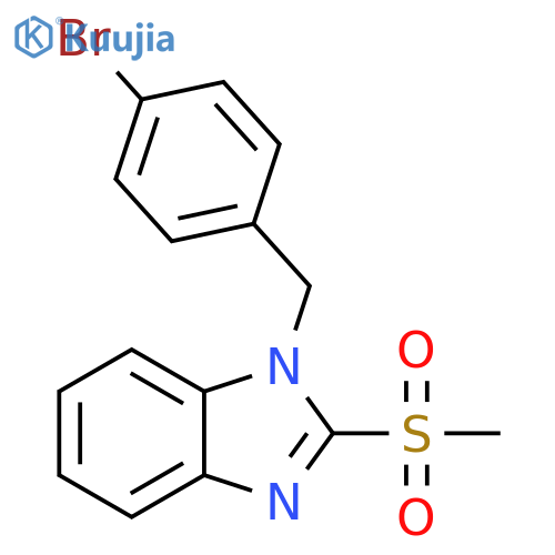 1-(4-bromophenyl)methyl-2-methanesulfonyl-1H-1,3-benzodiazole structure