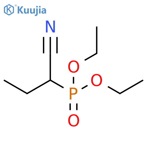 Phosphonic acid, (1-cyanopropyl)-, diethyl ester structure