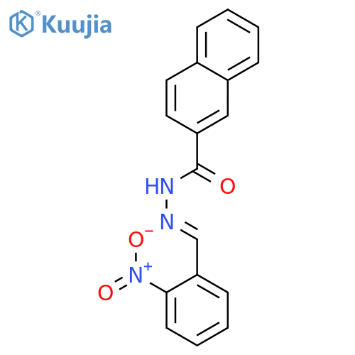 N'-[(1E)-(2-nitrophenyl)methylene]-2-naphthohydrazide structure