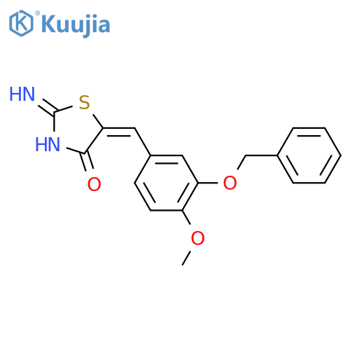 5-(3-(Benzyloxy)-4-methoxybenzylidene)-2-iminothiazolidin-4-one structure