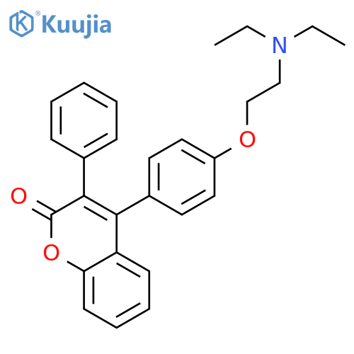 4-[4-[2-(diethylamino)ethoxy]phenyl]-3-phenylchromen-2-one structure