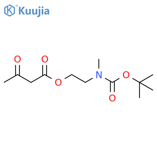 Butanoic acid, 3-oxo-,2-[[(1,1-dimethylethoxy)carbonyl]methylamino]ethyl ester structure