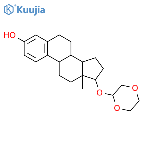 (17beta)-17-(1,4-dioxan-2-yloxy)estra-1,3,5(10)-trien-3-ol structure