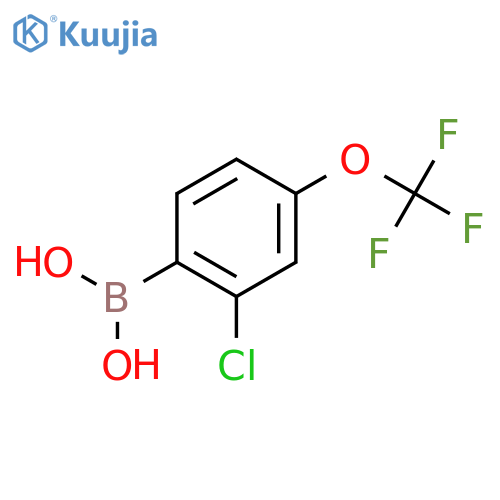 (2-Chloro-4-(trifluoromethoxy)phenyl)boronic acid structure