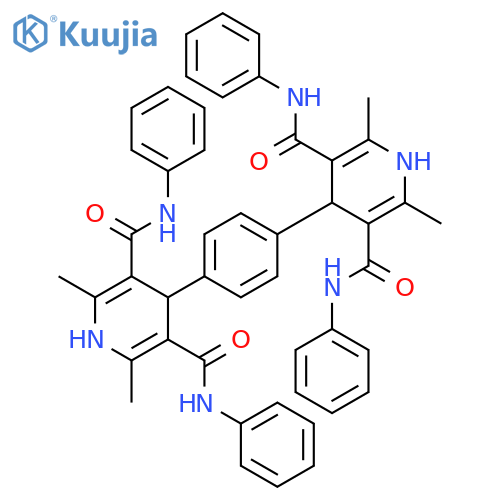 3,5-Pyridinedicarboxamide,4,4'-(1,4-phenylene)bis[1,4-dihydro-2,6-dimethyl-N,N'-diphenyl- structure