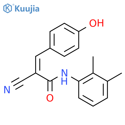 2-cyano-n-(2,3-dimethylphenyl)-3-(4-hydroxyphenyl)prop-2-enamide structure