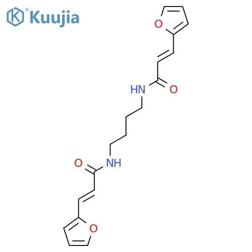 2-Propenamide, N,N'-1,4-butanediylbis[3-(2-furanyl)- structure