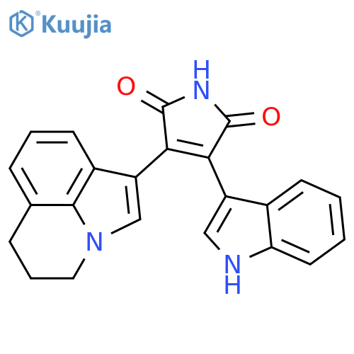 3-(5,6-Dihydro-4H-pyrrolo[3,2,1-ij]quinolin-1-yl)-4-(1H-indol-3-yl)-1H-pyrrole-2,5-dione structure
