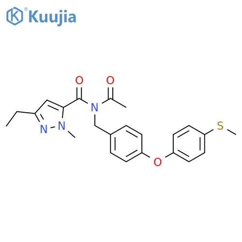 1H-Pyrazole-5-carboxamide,N-acetyl-3-ethyl-1-methyl-N-[[4-[4-(methylthio)phenoxy]phenyl]methyl]- structure