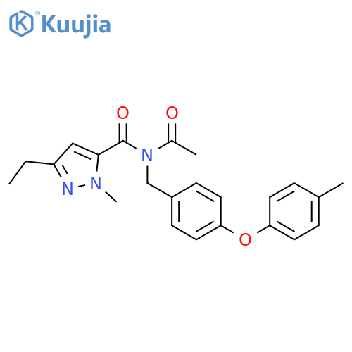1H-Pyrazole-5-carboxamide,N-acetyl-3-ethyl-1-methyl-N-[[4-(4-methylphenoxy)phenyl]methyl]- structure