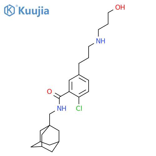 N-(1-Adamantylmethyl)-2-chloro-5-[3-(3-hydroxypropylamino)propyl]benzamide structure