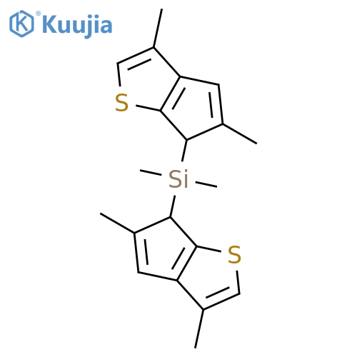 Silane, bis(3,5-dimethyl-6H-cyclopenta[b]thien-6-yl)dimethyl- structure