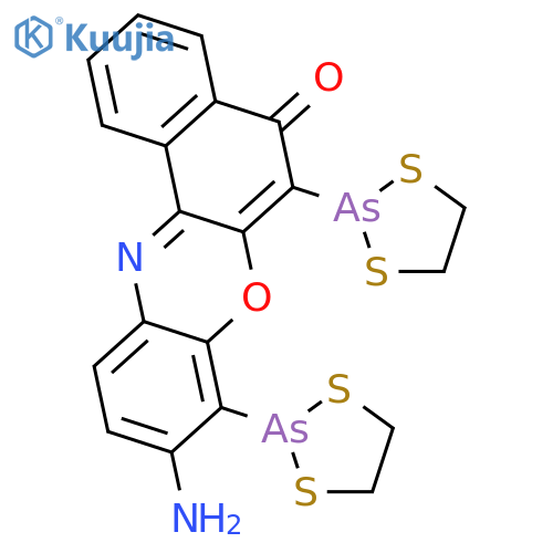 9-Amino-6,8-di-1,3,2-dithiarsolan-2-yl-5H-benzoaphenoxazin-5-one (Technical Grade) structure