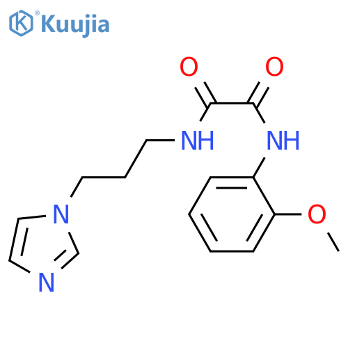 N-3-(1H-imidazol-1-yl)propyl-N'-(2-methoxyphenyl)ethanediamide structure