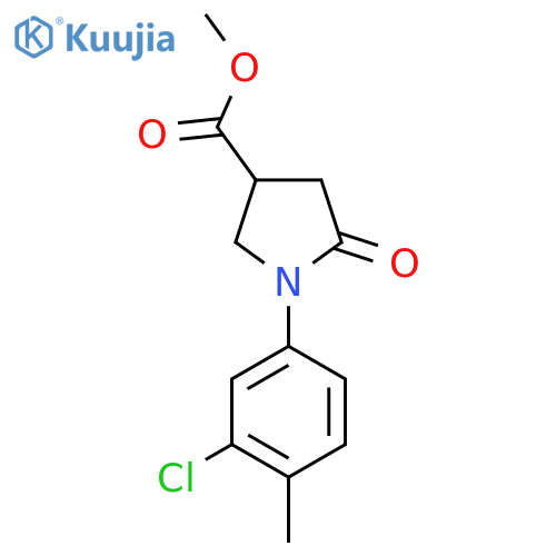 Methyl 1-(3-chloro-4-methylphenyl)-5-oxopyrrolidine-3-carboxylate structure