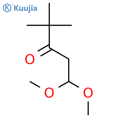 1,1-dimethoxy-4,4-dimethylpentan-3-one structure