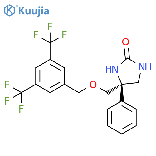 2-Imidazolidinone,4-[[[3,5-bis(trifluoromethyl)phenyl]methoxy]methyl]-4-phenyl-, (4R)- structure
