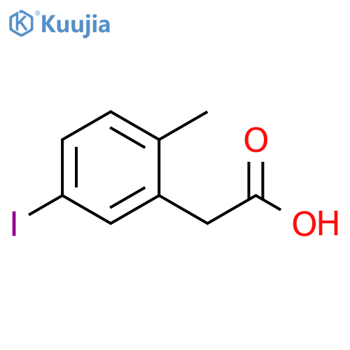 Benzeneacetic acid, 5-iodo-2-methyl- structure