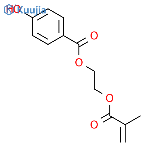 Benzoic acid, 4-hydroxy-, 2-[(2-methyl-1-oxo-2-propenyl)oxy]ethyl ester structure