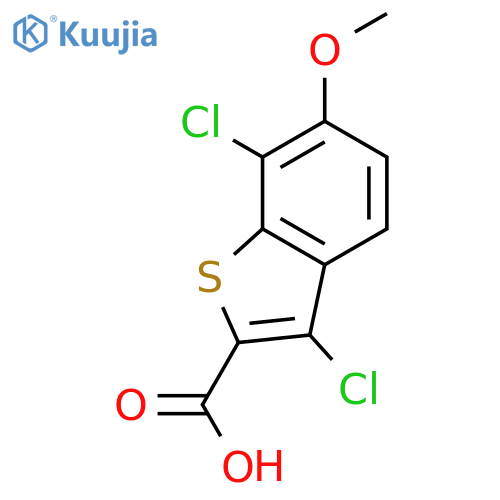 3,7-Dichloro-6-methoxy-1-benzothiophene-2-carboxylic Acid structure