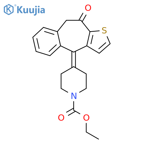 ethyl 4-(10-oxo-9,10-dihydro-4H-benzo[4,5]cyclohepta[1,2-b]thiophen-4-ylidene)piperidine-1-carboxylate structure
