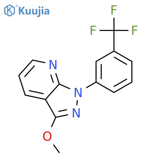 3-methoxy-1-[3-(trifluoromethyl)phenyl]-1H-pyrazolo[3,4-b]pyridine structure