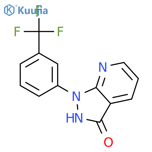 1-[3-(trifluoromethyl)phenyl]-1,2-dihydro-3H-pyrazolo[3,4-b]pyridin-3-one structure