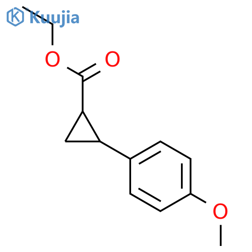 Cyclopropanecarboxylic acid, 2-(4-methoxyphenyl)-, ethyl ester,(1S,2S)- structure