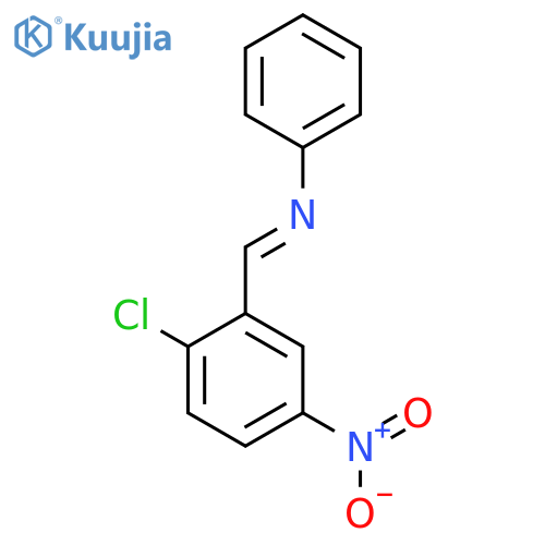 N-[(E)-(2-chloro-5-nitrophenyl)methylidene]aniline structure