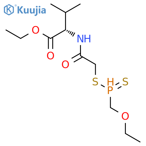L-Valine, N-[[(ethoxymethylphosphinothioyl)thio]acetyl]-, ethyl ester structure