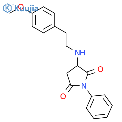 3-((4-methoxyphenethyl)amino)-1-phenylpyrrolidine-2,5-dione structure