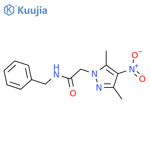 N-Benzyl-2-(3,5-dimethyl-4-nitro-pyrazol-1-yl)-acetamide structure