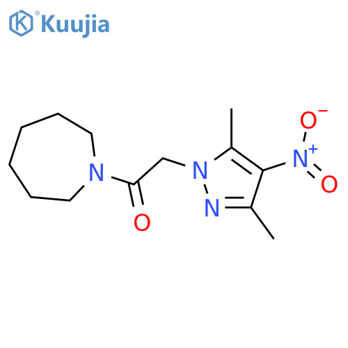 1-Azepan-1-yl-2-(3,5-dimethyl-4-nitro-pyrazol-1-yl)-ethanone structure