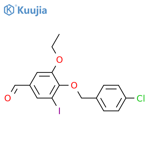 4-[(4-Chlorobenzyl)oxy]-3-ethoxy-5-iodobenzaldehyde structure